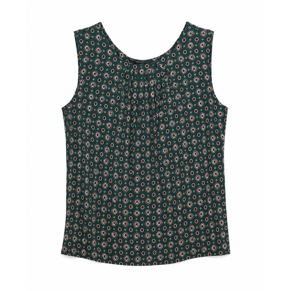 Calvin Klein Green Geometrical Casual Sleeveless Tank Top womens size medium